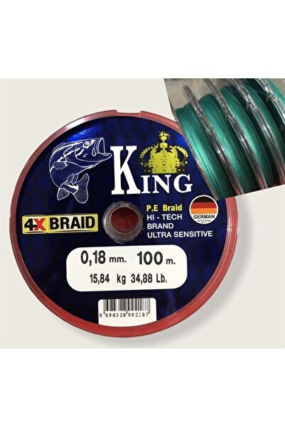 King 4X İP MİSİNA ULTRA SENSİTİVE 0.18 MM 100 Metre