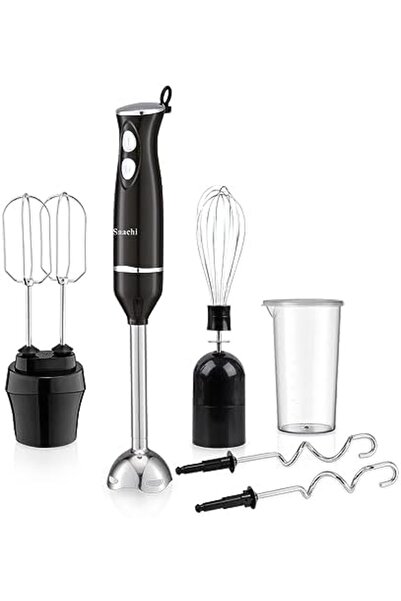 SAACHİ Hand Blender NL-CH-4267, 800W, Metal Shaft, 0.6L Capacity, XL Chopper, Two Blades, Black, from Saach