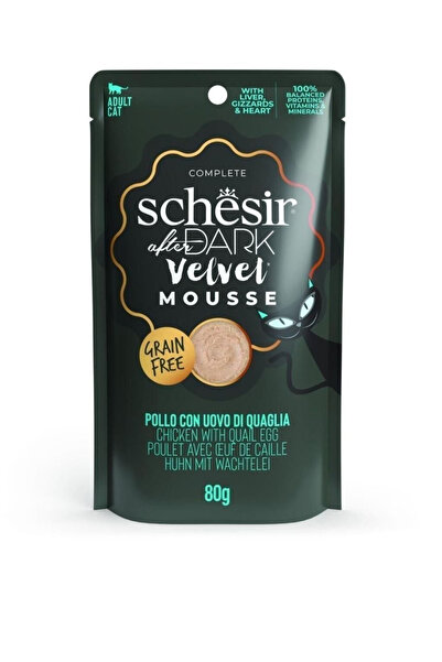 Schesir شيزر افتر دراك دجاج مع بيض السمان في موس 80 غ كرتون 12 ظرف