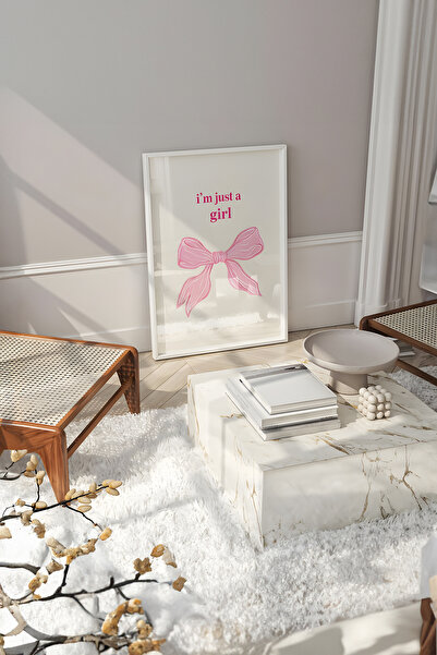 Posteria 3'lü Coquette seti, Genç Odası Dekoru, Canlı Parlak Renkli Pembe, Çerçevesiz Poster Seti