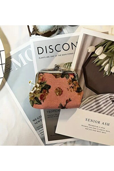AEÇTASARIM Pembe Renkli Mini Bozuk Para Cüzdanı, Klipsli Cüzdan