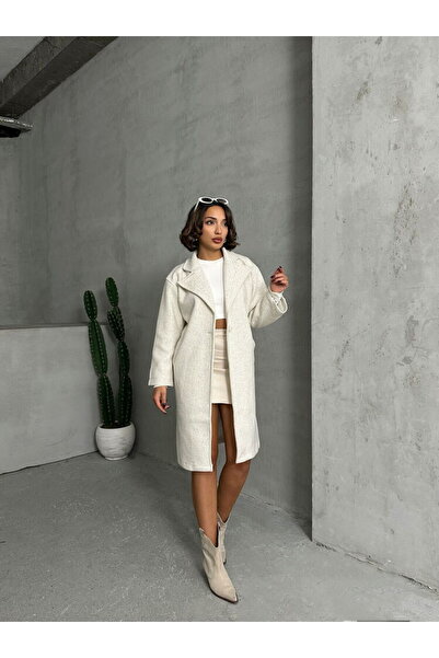 Caddebostan Moda Γυναικείο παλτό από 100% βαμβάκι Premium Luxury Trend Design