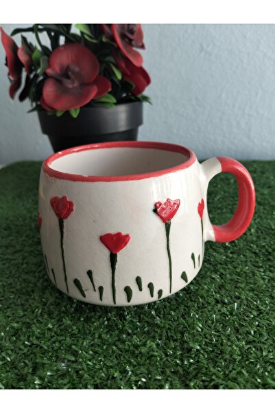 Home Coffee Cup'Red Flower'