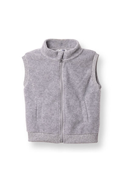 ebebek Hello Baby HelloBaby Erkek Bebek Polar Yelek Fermuarlı Hakim Yaka Atlet Kol