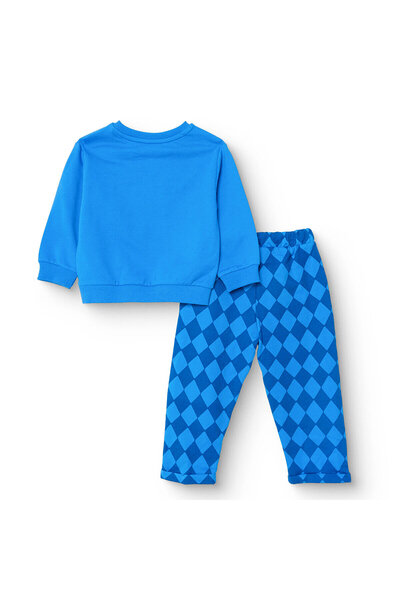 ebebek Hello Baby HelloBaby Erkek Bebek Circus Eşofman Takımı Şardonlu Bisiklet Yaka Uzun Kol Duble Paça