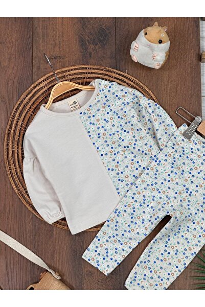 Kids Kingdom Cotton Floral Patterned Seasonal 2-Piece Baby Girl Set