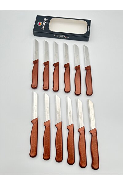 Solingen Orijinal Klever Simli 12 Adet Meyve Bıçağı Bakır