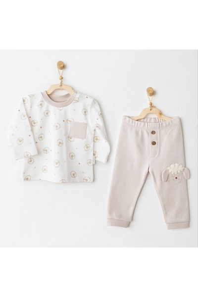 andywawa Ac26155 Tinny S Sheeps 2-Piece Set Beige