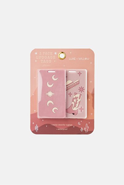 Luxe + Willow 2 Pack Luggage Tags, Multicolor