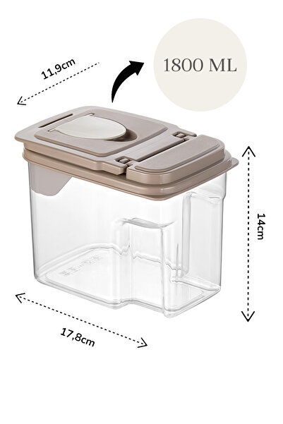 MUF HOME Double Function Lid Food Storage Container Modern and Practical Grain Storage Container with Pouring System