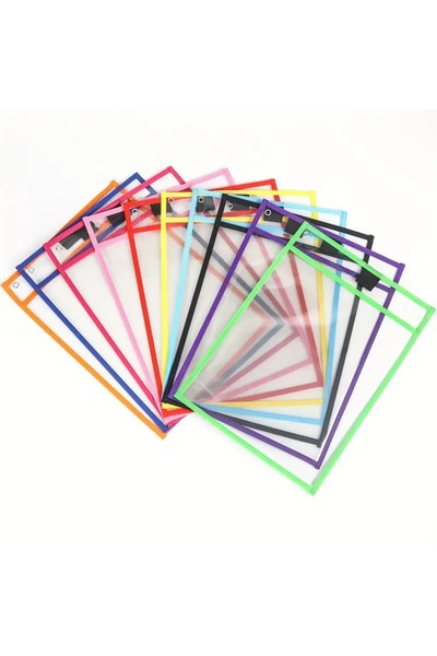 Hobi Kafe Green Erasable Activity File for A4 Work Papers + 2 Pencils + Eraser