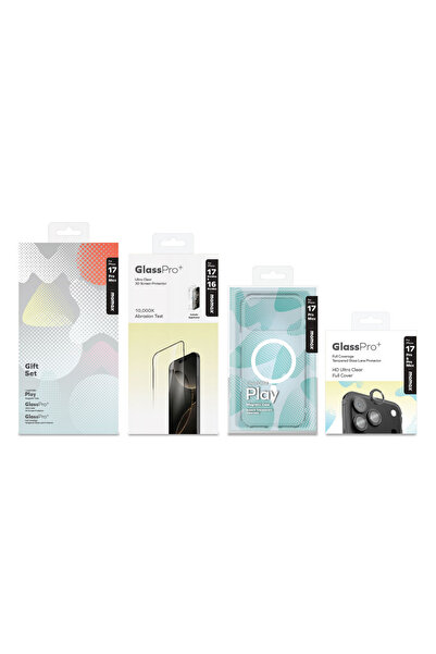 Momax iPhone 17 Pro Max Compatible Protection Bundle 3-Piece Gift Set (Mxap25Xlt+Pzap25F1Xld+Pzap25Cxl1D)