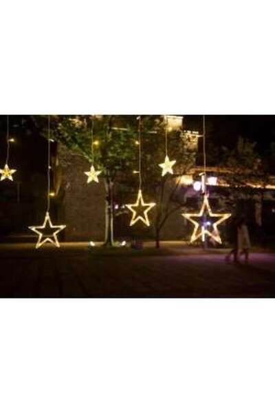 Mercaton Curtain light installation, large star model, warm white, 8 lighting modes, indoor-outdoor, I