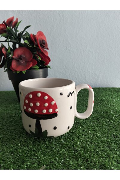 Home Coffee Cup with Mushroom Relief 🍄 "
