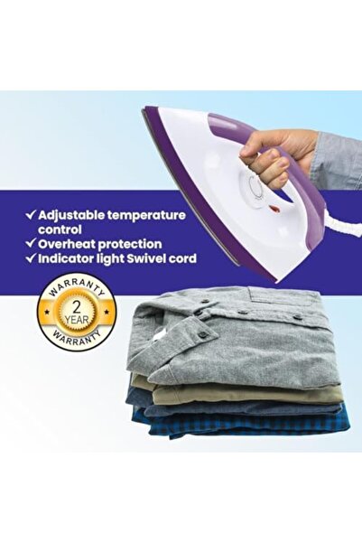 LYNX Dry Iron 1200W Non-Stick Scratch-Resistant Soleplate, Adjustable Heat, Lightweight – LY-IR-3011