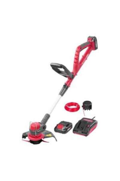 Worcraft Electric Grass Trimmer with Battery and Charger, Telescopic Handle, 24 cm