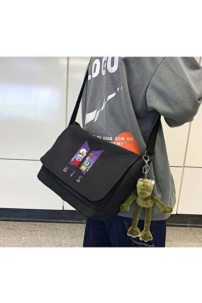 Minga London Geantă messenger fără buzunar cu logo Bts