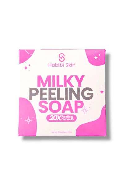 Habibi صابون تقشير البشرة بالحليب 20 قطعة × 50 جم - علبة واحدة