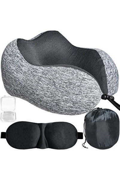 zola Travel set pillow and sleeping mask, memory foam, storage bag, 29x25x25 cm