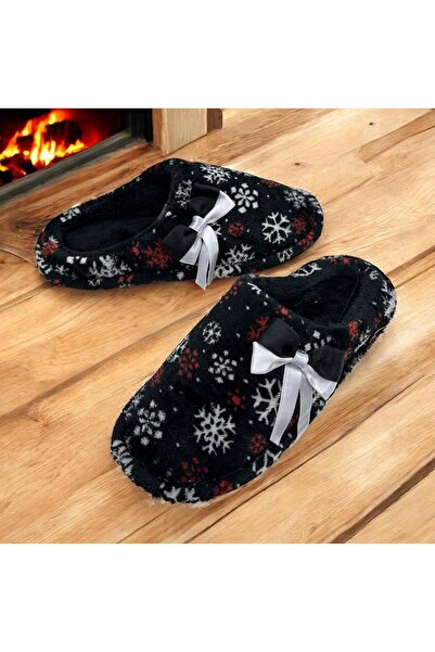 Lion Women's Bow-Knotted Inner Carpet Guest Slippers