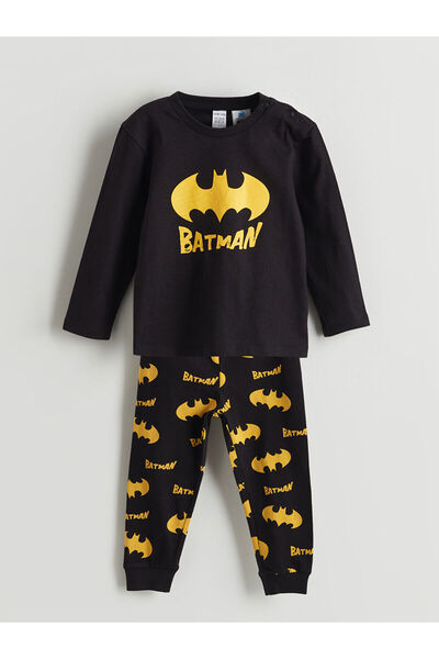 LC Waikiki Siyah Batman Baskılı Erkek Bebek Pijama Takımı