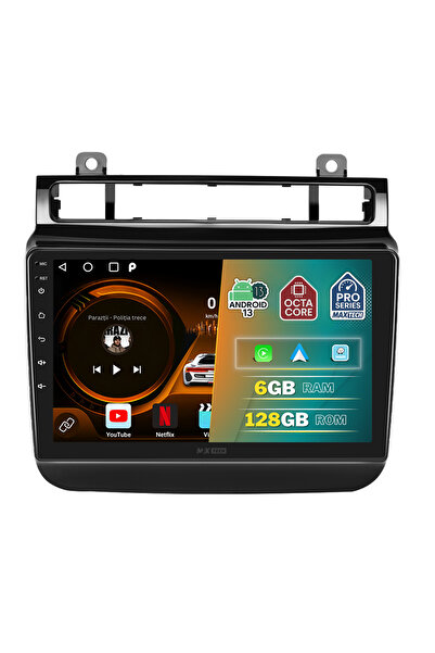 MaxTech Navigatie Volkswagen Touareg 2011-2017 dedicata,6 GB Ram 128 GB Rom OctaCore, Carplay & Android auto