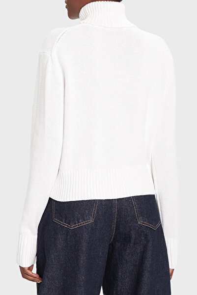 Calvin Klein Logolu Pamuklu Relaxed Fit Balıkçı Yaka Kazak LV047D354GYAA KAZAK LV047D354G YAA