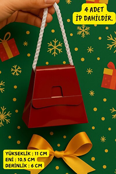 Emtory Home 4 Adet Bordo Hediye Kutusu - Saat, Şal, Kutusu - Çorap Hediye Kut...