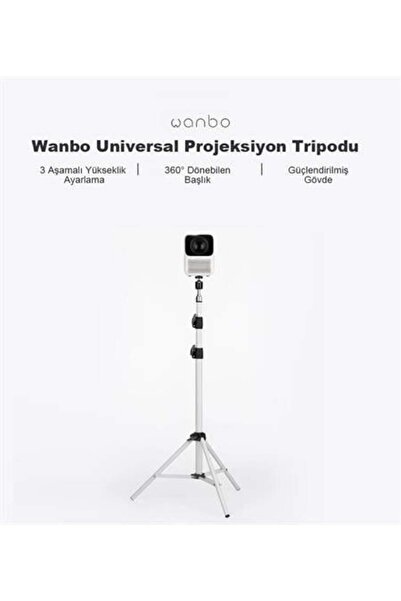 wanbo Universal 360 Projeksiyon Tripodu Ayarlanabilir 170 CM