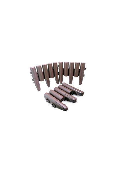 Artool Palisada/bordura pentru gradina, maro, set 8 buc, 27×24 cm, 2.16 m