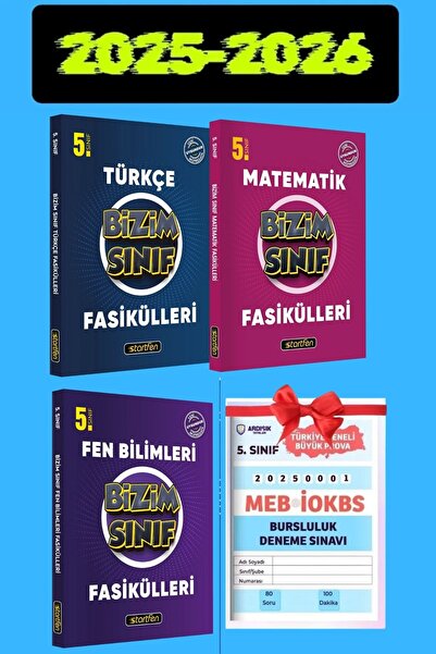 Startfen 5. Sınıf Türkçe Matematik Fen Bilimleri Bizim Sınıf Etkinlikli Soru Bankası Seti