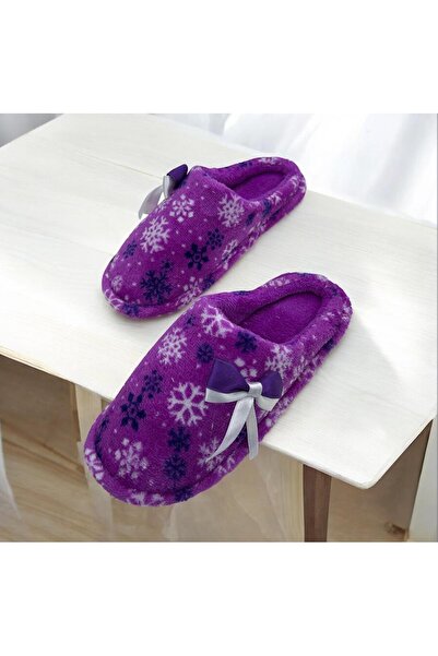 Lion Papuci de casă pentru femei, cu fundă, covor interior