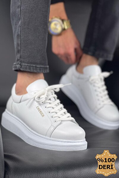 Zerenyus Γνήσιο δέρμα Premium Ανδρικά Παπούτσια Λευκά