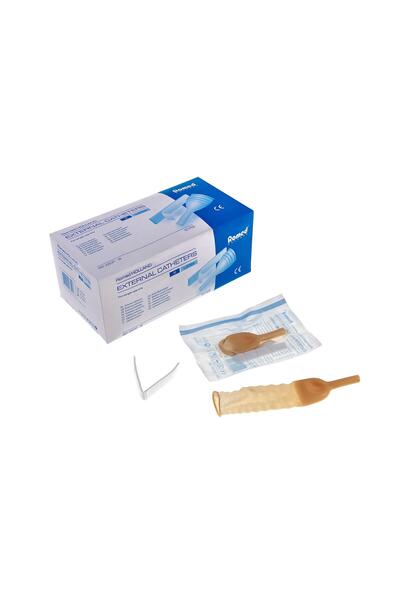 Romed Urinary condom (external catheter) Romed, Peniflow type – latex, with adhesive tape, size XL