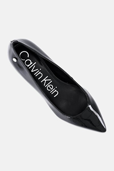 Calvin Klein Women Medium Slip On Leather Pumps, Black