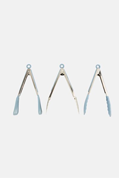 Phantom Chef 3 Pieces Stainless Steel Silicone Tongs