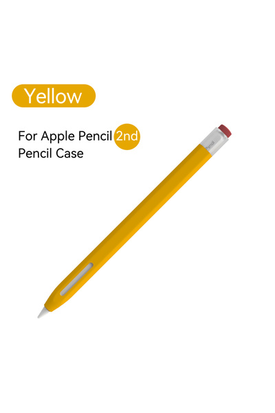 Choice جراب أصفر ثانٍ لقلم Apple Pencil 1 2 جراب Duotone غطاء واقٍ ناعم من السيليكون الجيل الأول والثاني