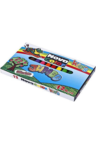 Genel Markalar Supertrend Jumbo Üçgen Crayon Mum Boya 12 Renk