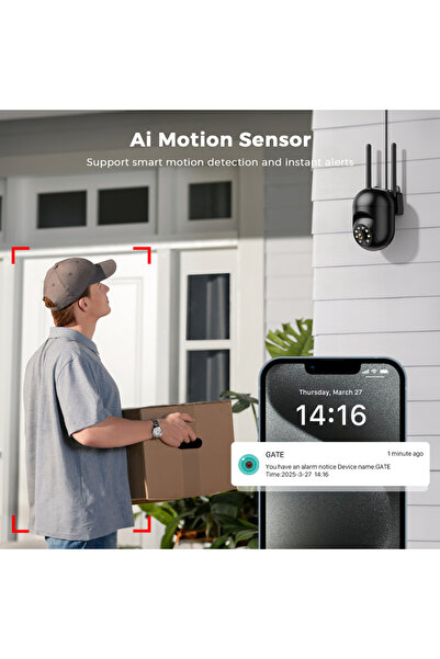 ANBIUX كاميرا مراقبة خارجية IP بدقة 4K 2 ميجابكسل بدون بطاقة SD ومقبس الاتحاد الأوروبي وكاميرا مراقبة أمنية عالية الدقة 4 ميجابكسل 2K