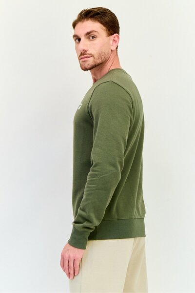 New Balance Men Athletic Fit Long Sleeves Outdoor Sweatshirt, Olive