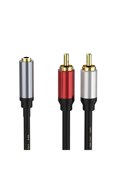 Choice1 0.3m 3.5 F to 2RCA M Stereo 3.5 RCA Y Cable 2RCA Male to 3.5mm Female AUX Jack Adapter Audio Cord fo