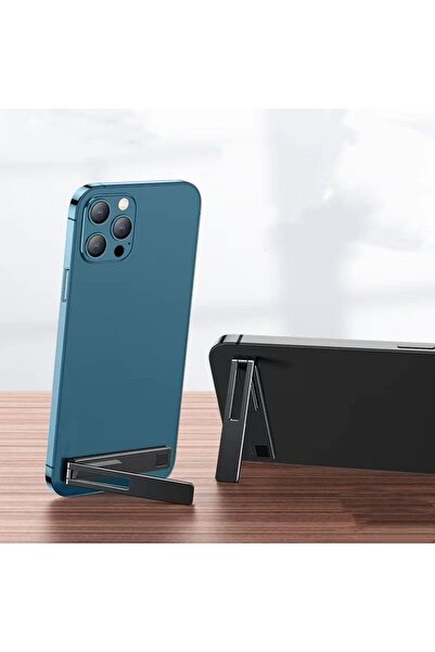 Choice Black Universal Mobile Phone Holder Bracket Magnetic Ultra Thin Foldable Metal Alloy Desktop Cell Ph