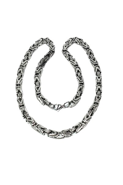 Janti JTAW25KLY1593 KRAL TASARIM DESEN MODEL GRİ ZİNCİR PASLANMAZ ÇELİK GARAN...
