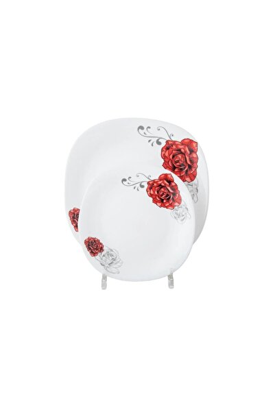 ORIAN Arcopal 58-piece dinner set, rose pattern, for 6 people
