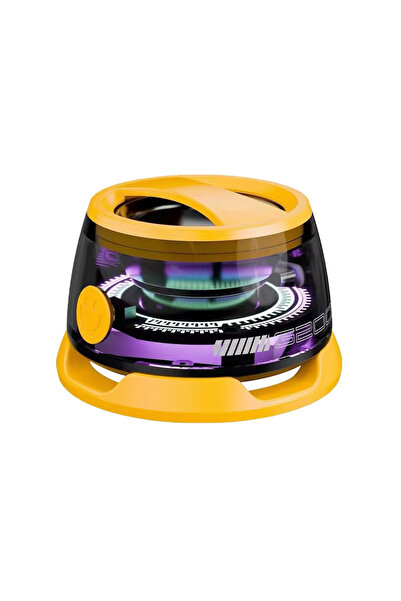 Vikefon مكبر صوت بلوتوث أصفر مع إضاءة متعددة الألوان RGB وحامل هاتف مغناطيسي ...