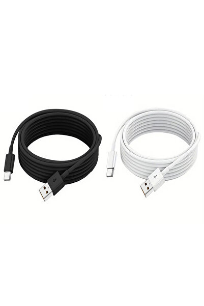 Choice كابل شحن سريع USB-A إلى Type-C، أبيض وأسود، بطول متر واحد، بقوة 30 واط...