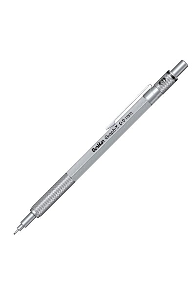 Scrikss قلم سوبر تريند جراف-إكس متعدد الاستخدامات 0.5 مم رمادي ساتان
