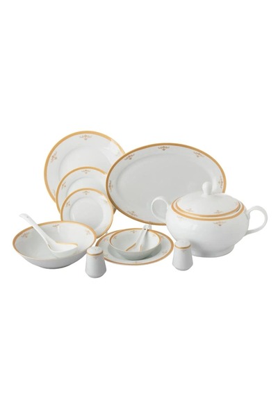ORIAN Luxury porcelain dinner set with delicate decoration, 45 pieces, 6 persons