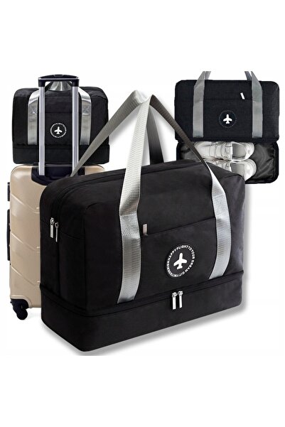 zola Airplane travel bag, 2 compartments, waterproof, shoe space, nylon, 39 x 18 x 30 cm