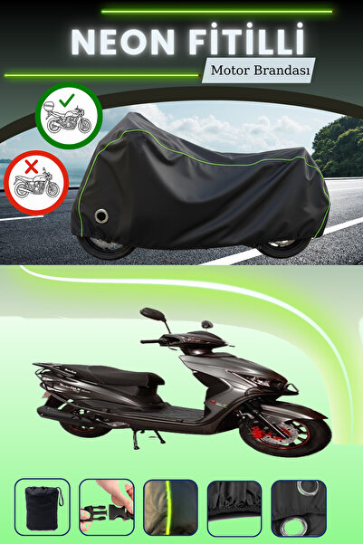 Cemku Shine حقيبة خلفية سوداء وقماش متوافق مع قفل نيون فيتيلي موتولوكس نيرفانا 50 متوافق مع قماش المحرك